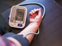 Senior woman measures pressure at home iStock 943375326